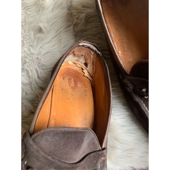 Salvatore Ferragamo Brown Suede Loafers Men's 10 D - Picture 7 of 11